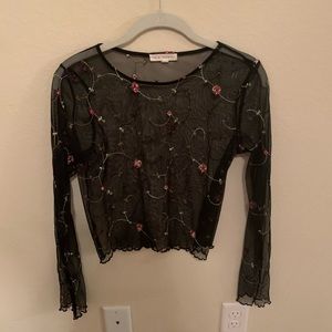 Sheer floral shirt
